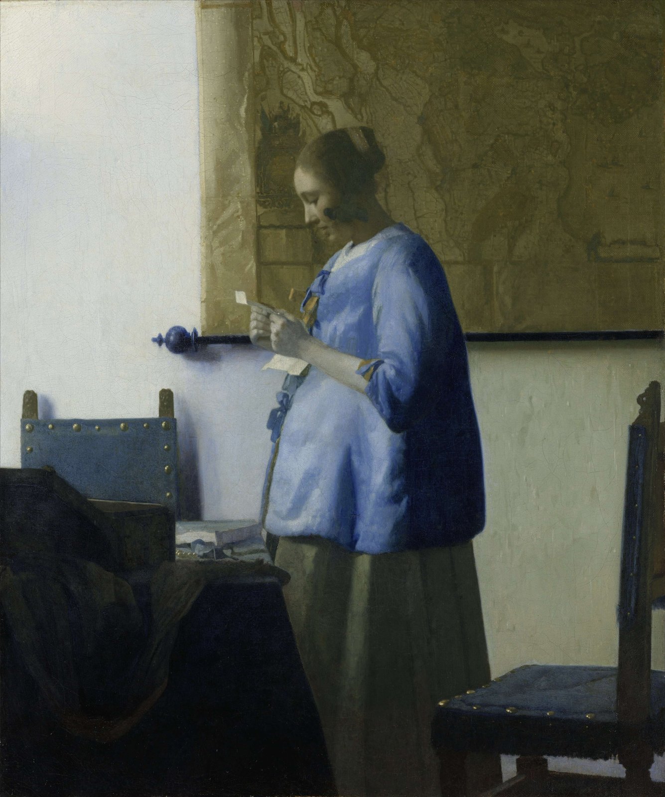 Donna in azzurro che legge una lettera - Johannes Vermeer