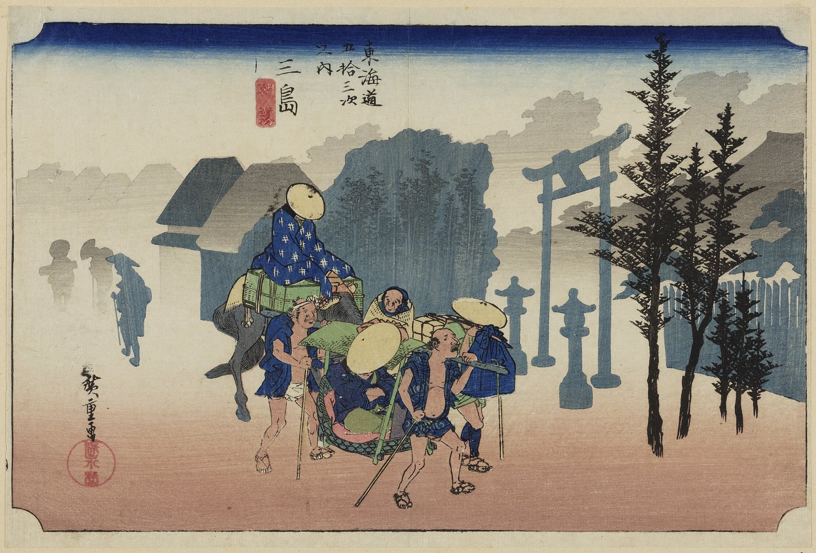 Nebbia mattutina a Mishima - Utagawa Hiroshige