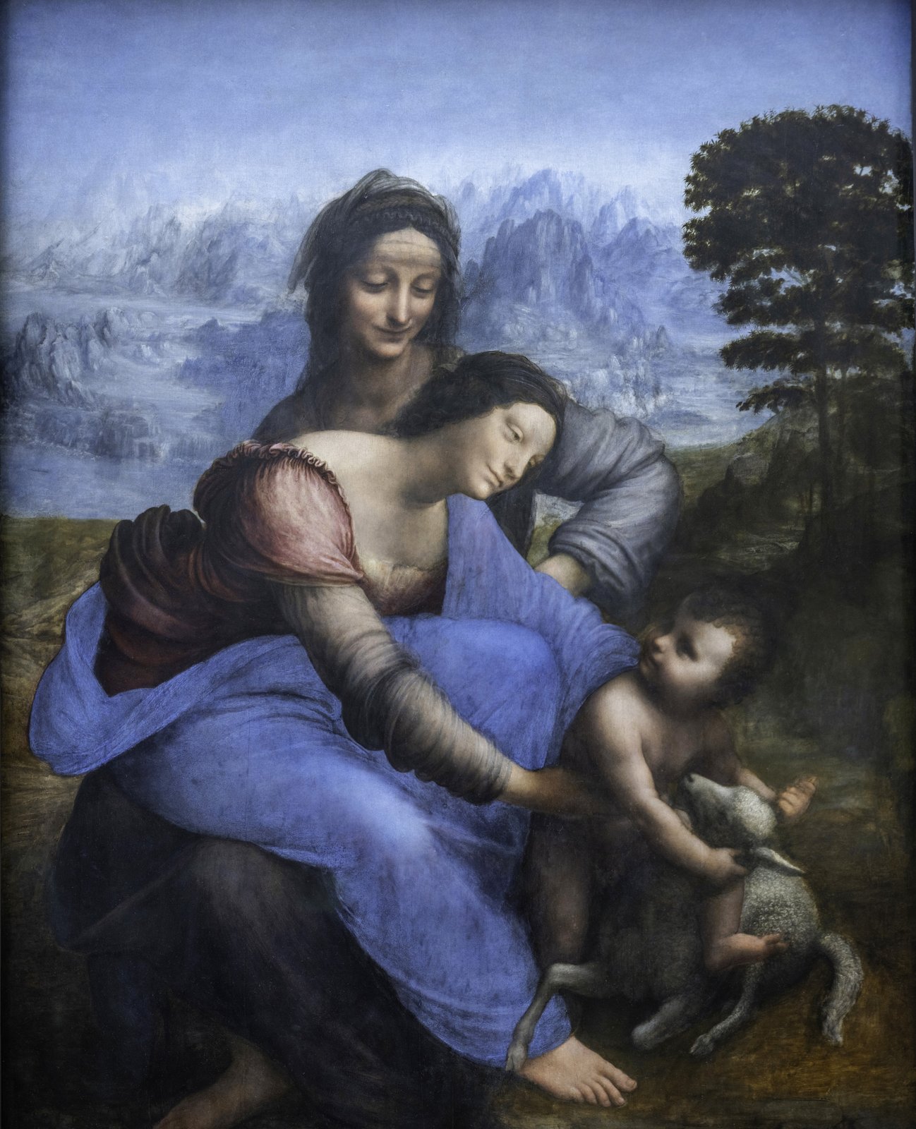 Sant'Anna, la Vergine e il Bambino con l'agnellino - Leonardo da Vinci