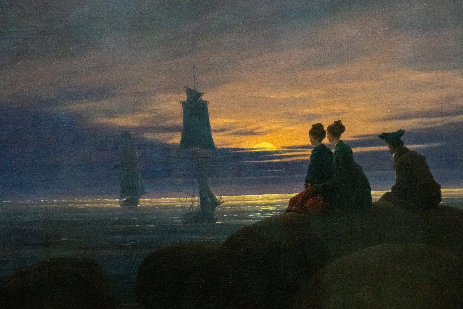 Sorgere della luna al mare - Caspar David Friedrich