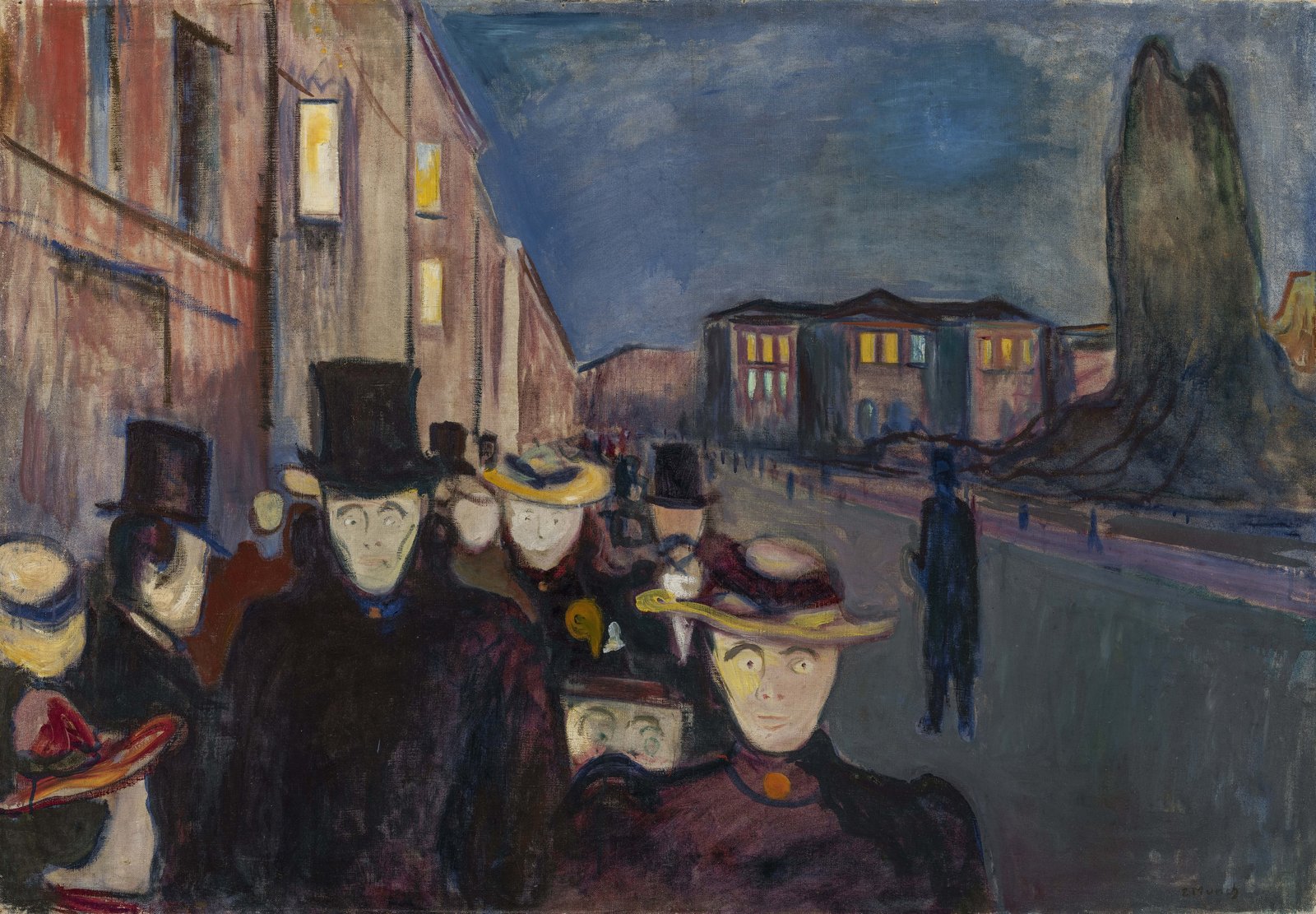 Sera sul corso Karl Johan - Edvard Munch