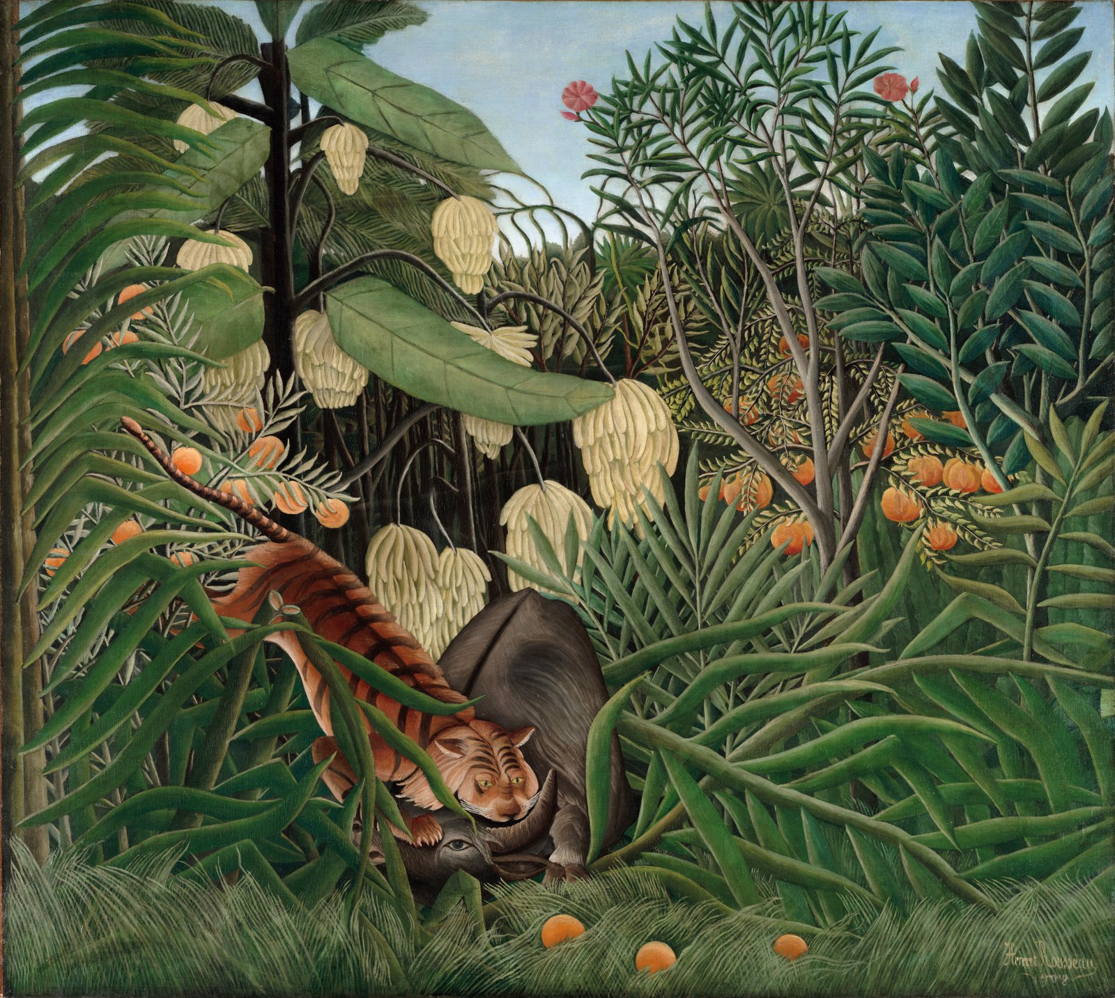 Lotta tra una tigre e un bufalo - Henri Rousseau