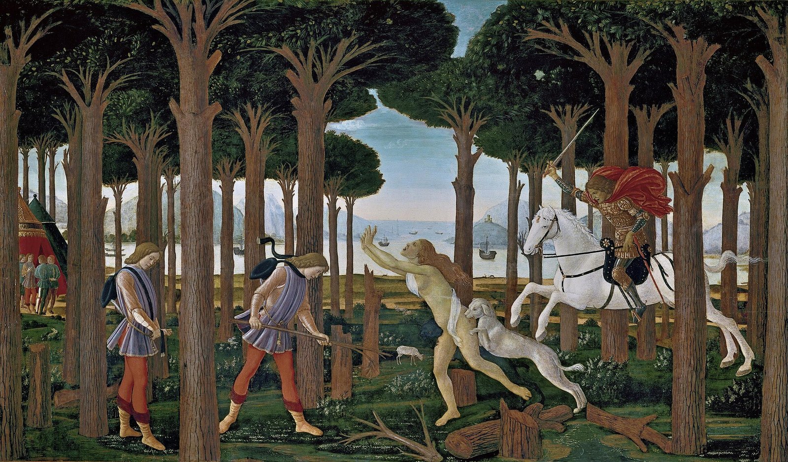 Nastagio degli Onesti, primo episodio - Sandro Botticelli