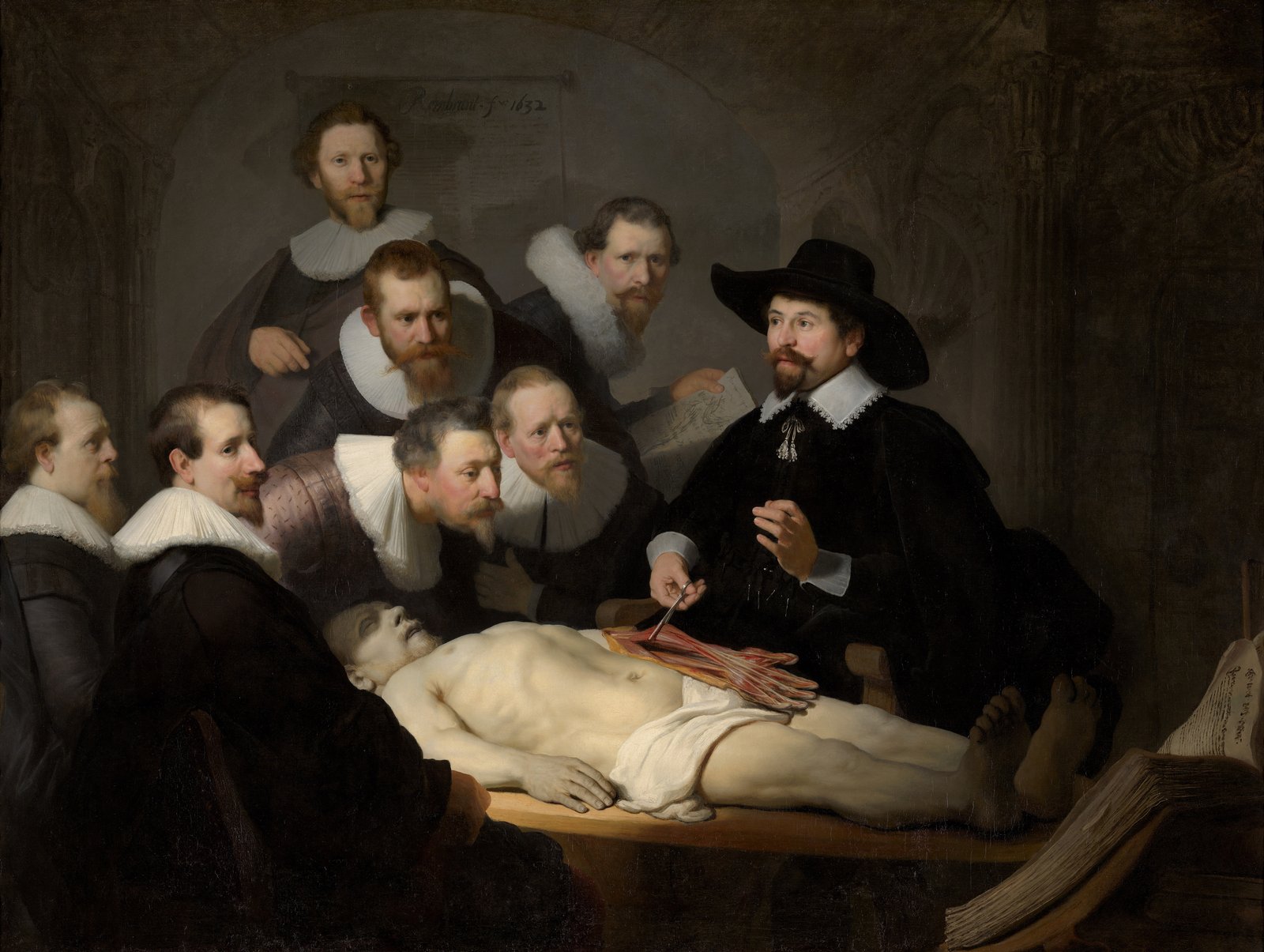 Lezione di anatomia del dottor Nicolaes Tulp - Rembrandt van Rijn