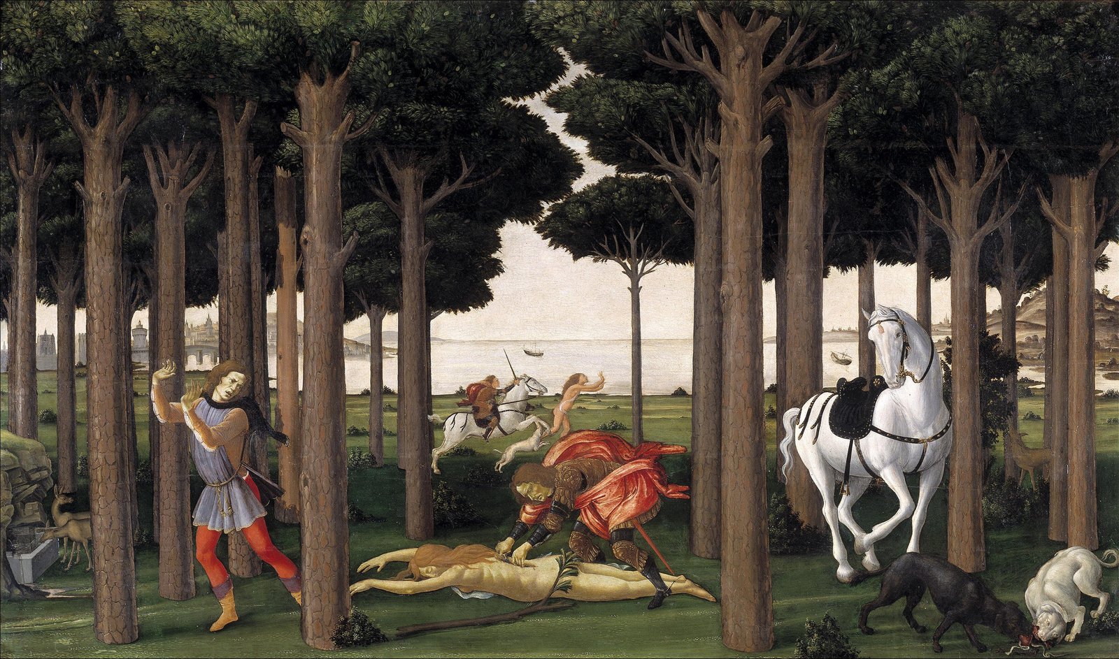 Nastagio degli Onesti, primo episodio - Sandro Botticelli