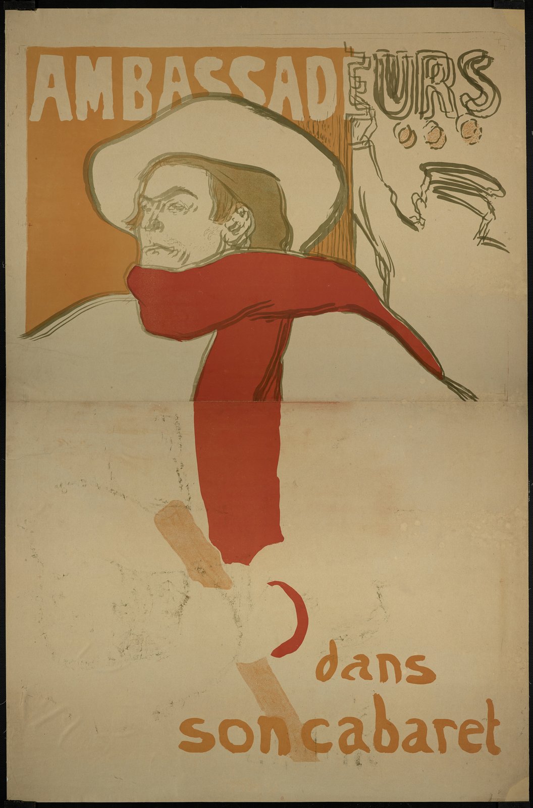 Aristide Bruant all'Ambassadeurs - Henri de Toulouse-Lautrec