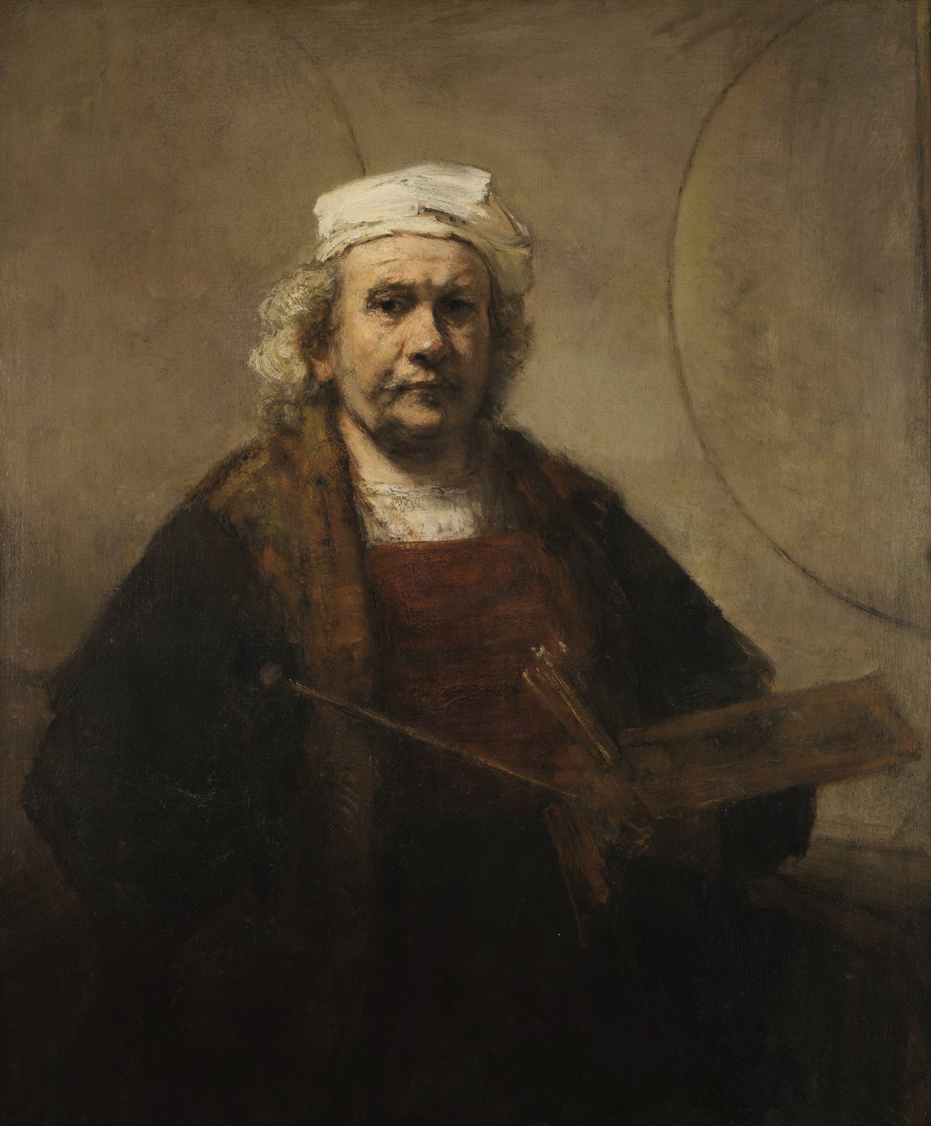Autoritratto con tavolozza e pennelli - Rembrandt van Rijn