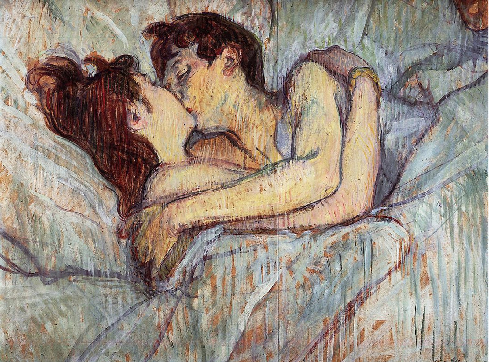 Il bacio a letto - Henri de Toulouse-Lautrec