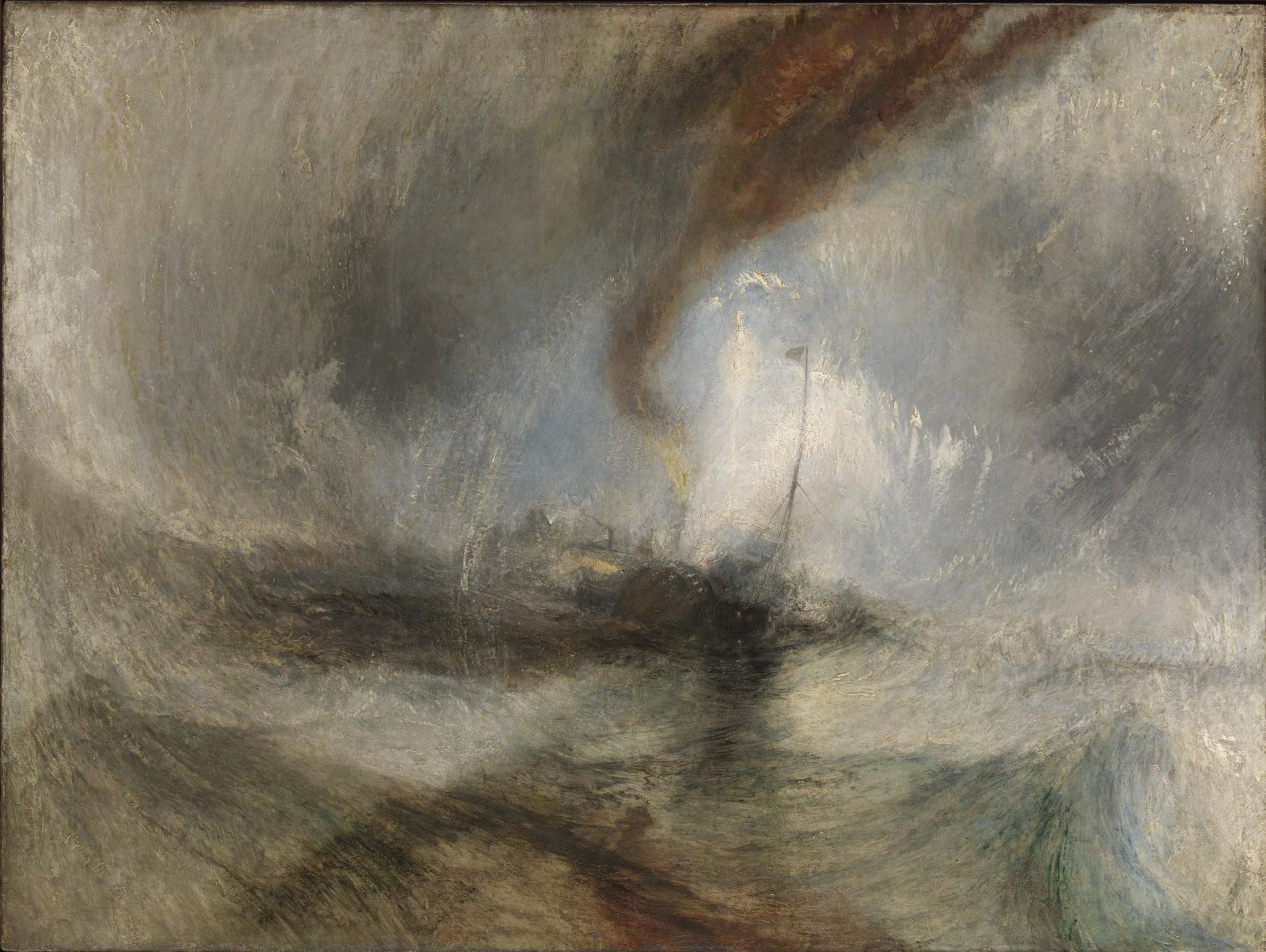 Tempesta di neve. Battello a vapore al largo di Harbour's Mouth - J. M. W. Turner