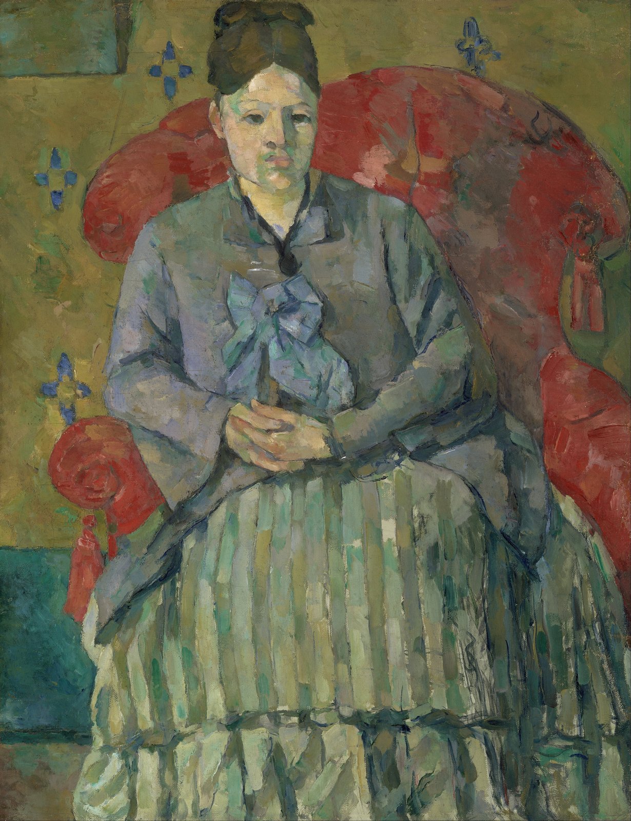 Madame Cezanne su una poltrona rossa - Paul Cézanne