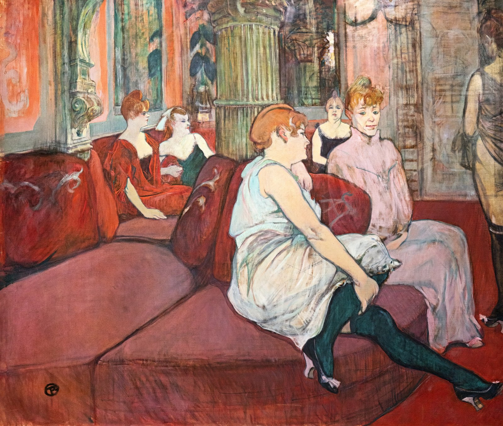 Al Salon di rue des Moulins - Henri de Toulouse-Lautrec
