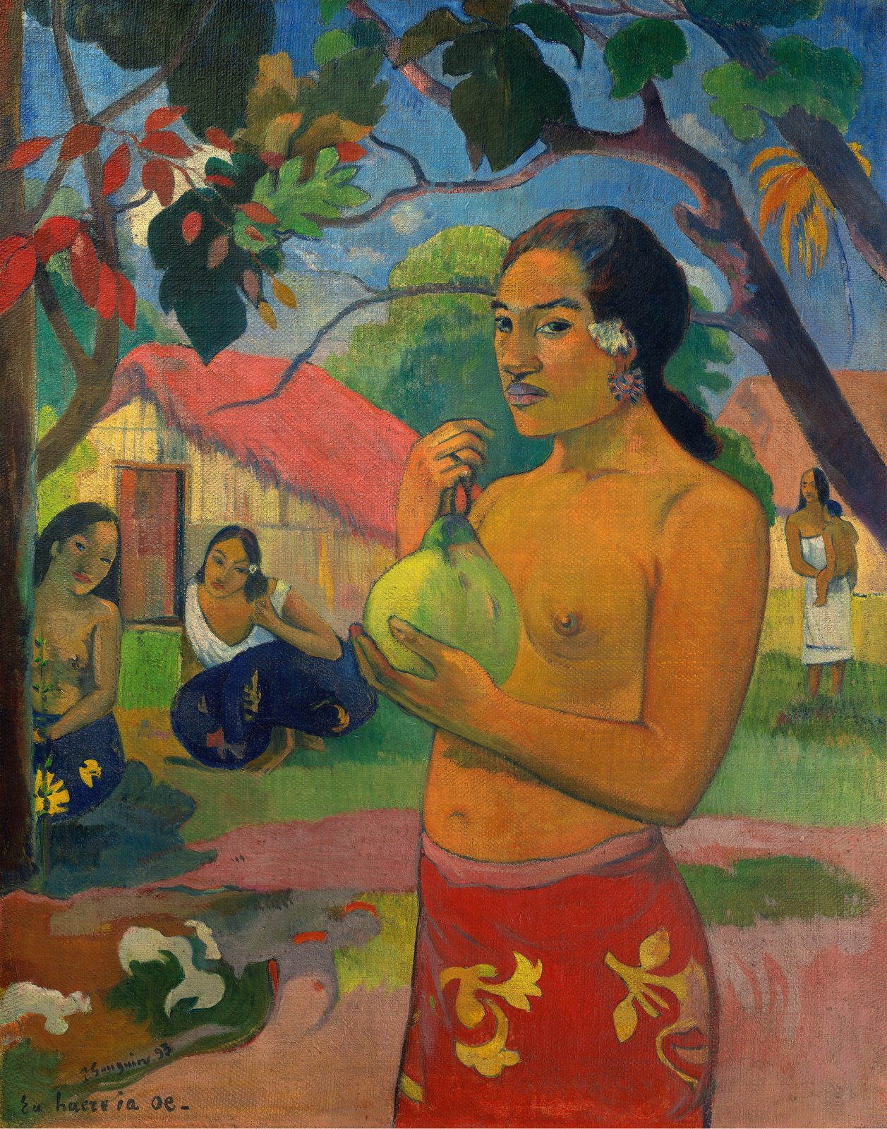 Donna con frutto - Paul Gauguin