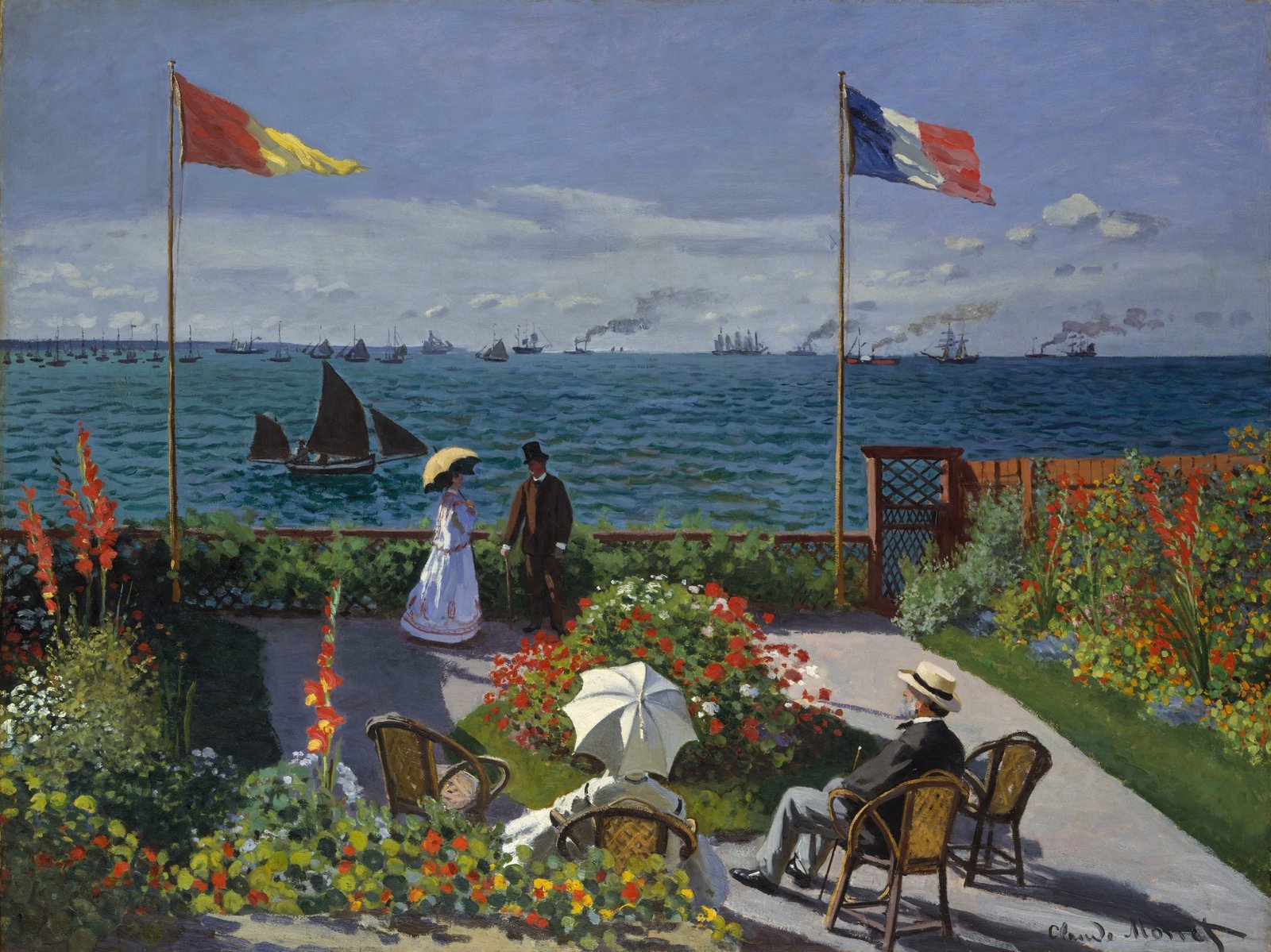 La terrazza a Sainte-Adresse - Claude Monet