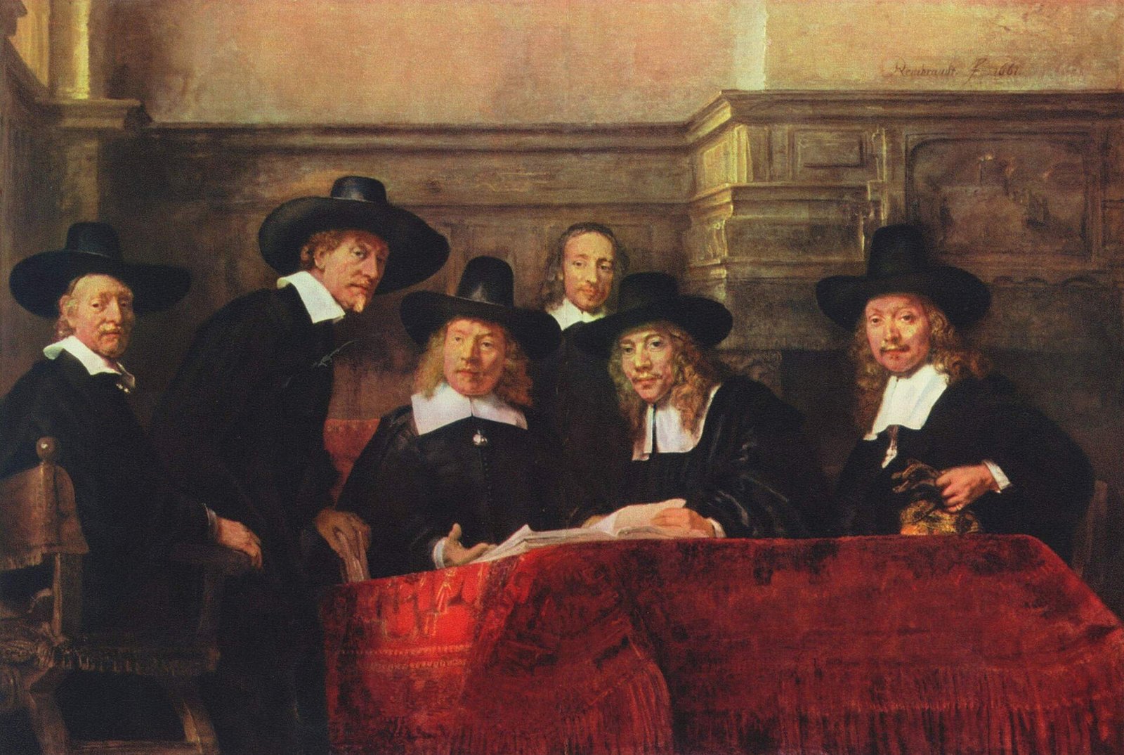 Sei sindaci dei drappieri di Amsterdam - Rembrandt van Rijn