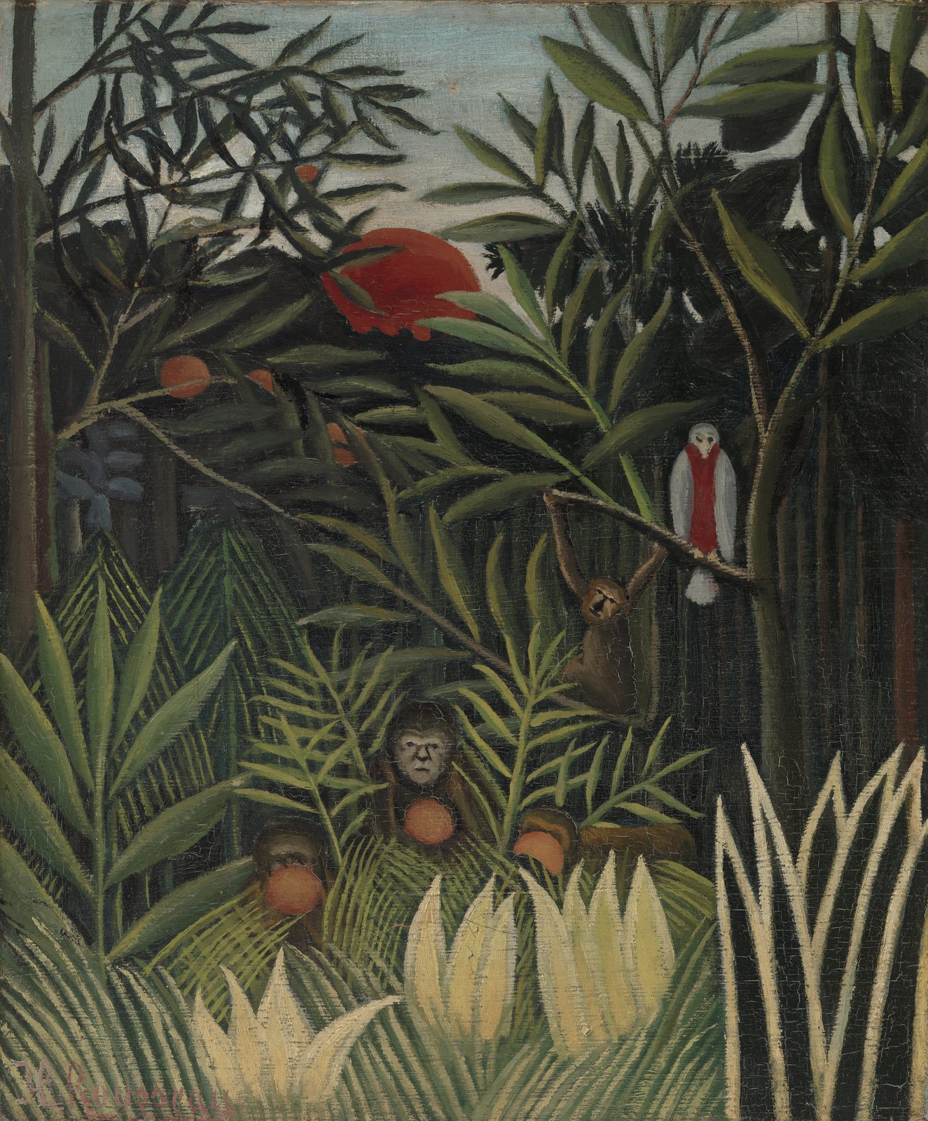 Scimmie nella giungla - Henri Rousseau