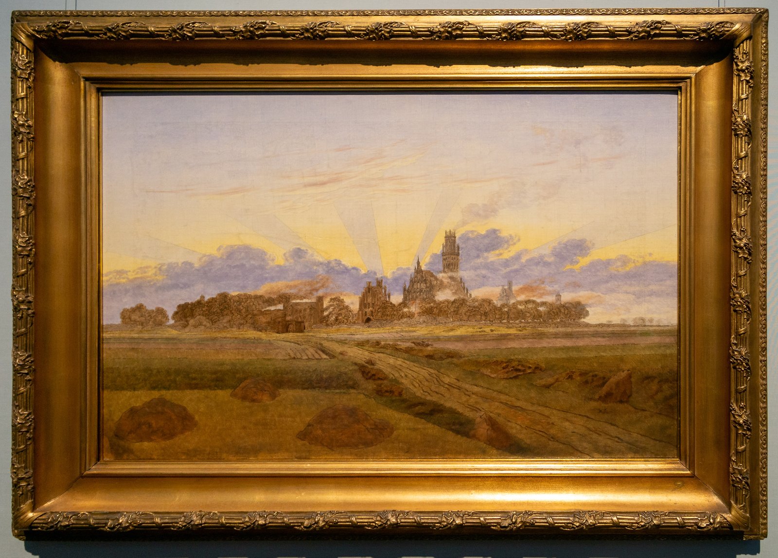 Neubrandenburg in fiamme - Caspar David Friedrich
