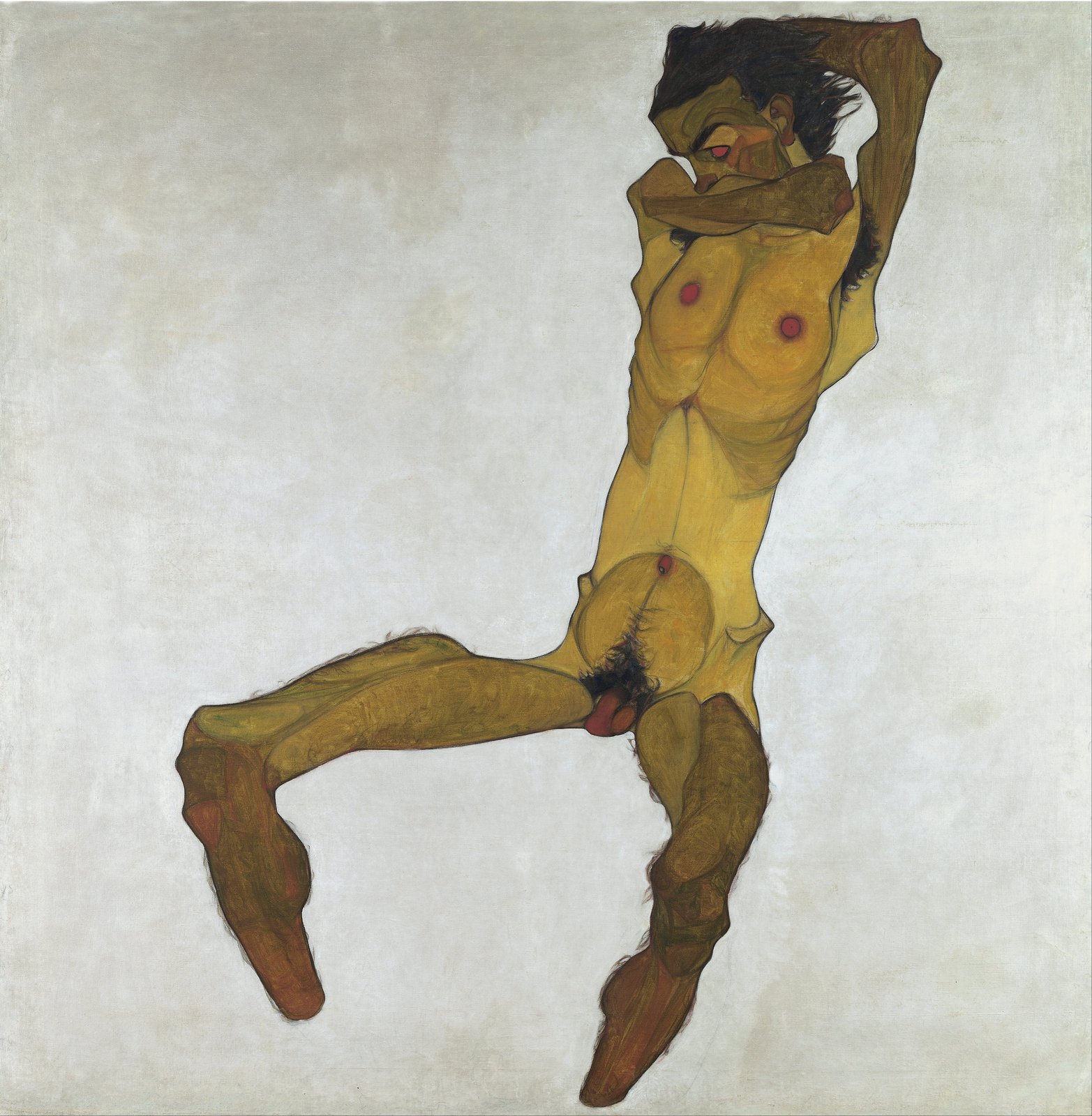 Nudo maschile seduto - Egon Schiele