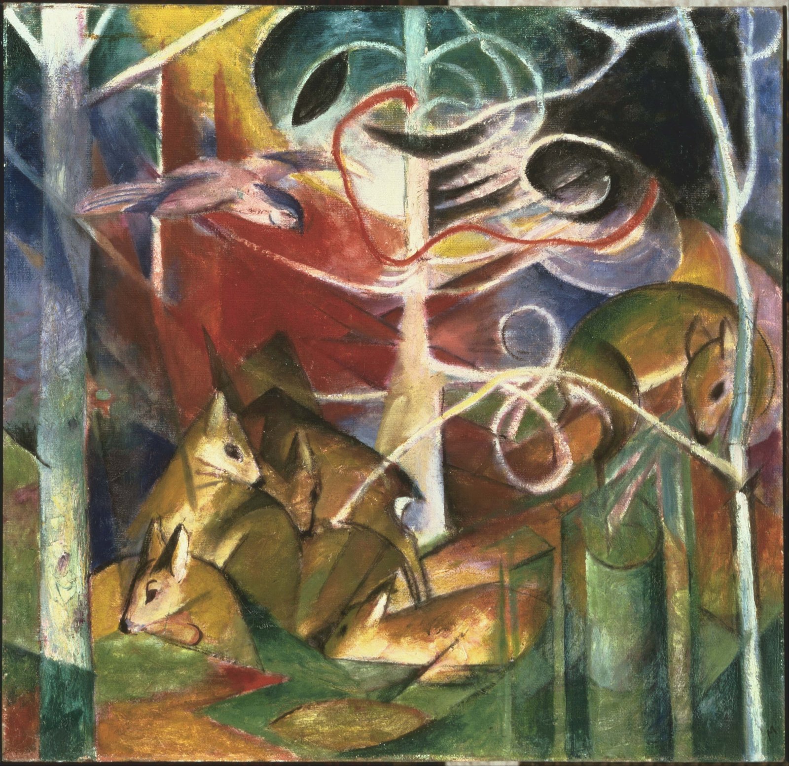 Caprioli nel bosco I - Franz Marc
