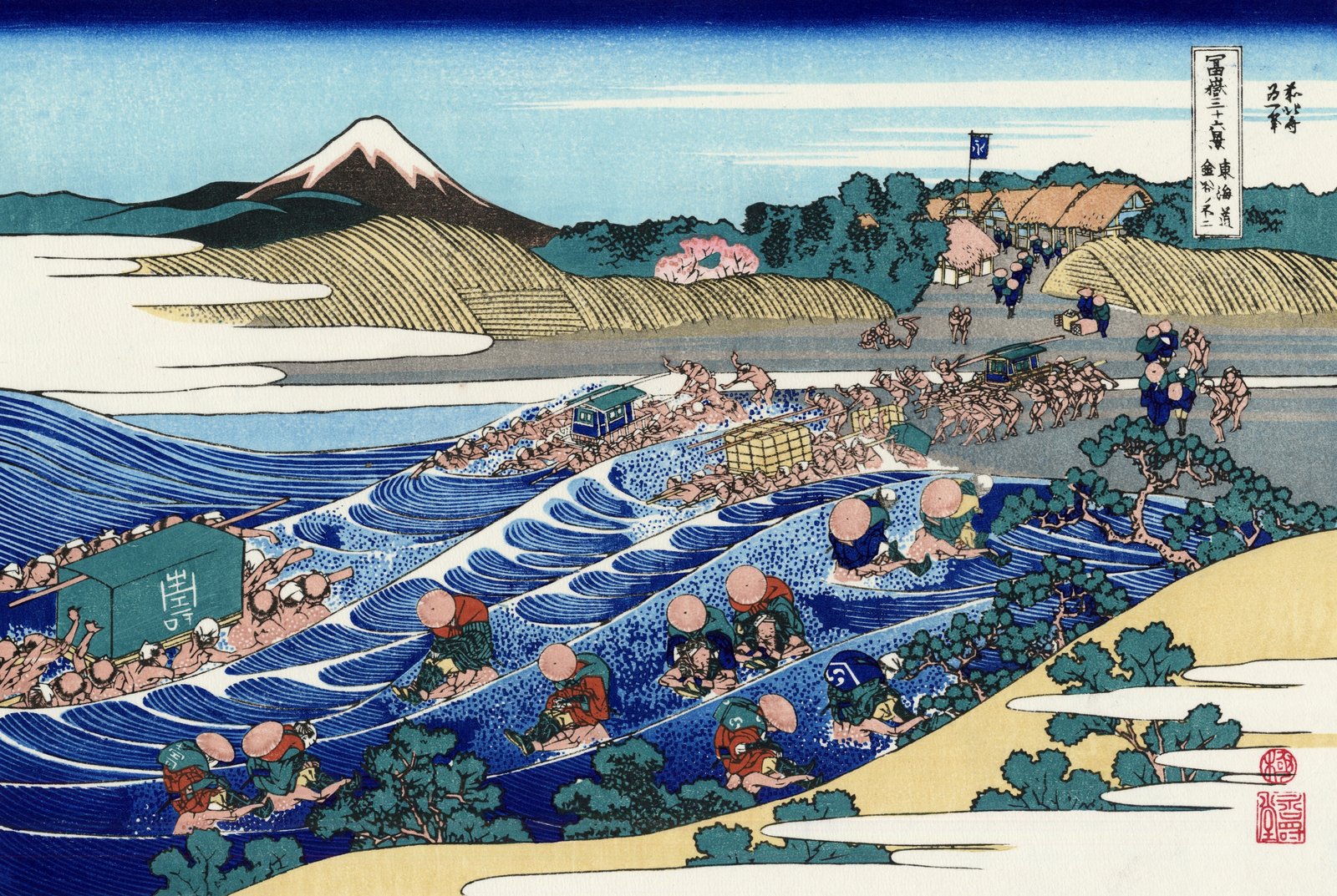 Il Fuji da Kanaya sul Tokaido - Katsushika Hokusai