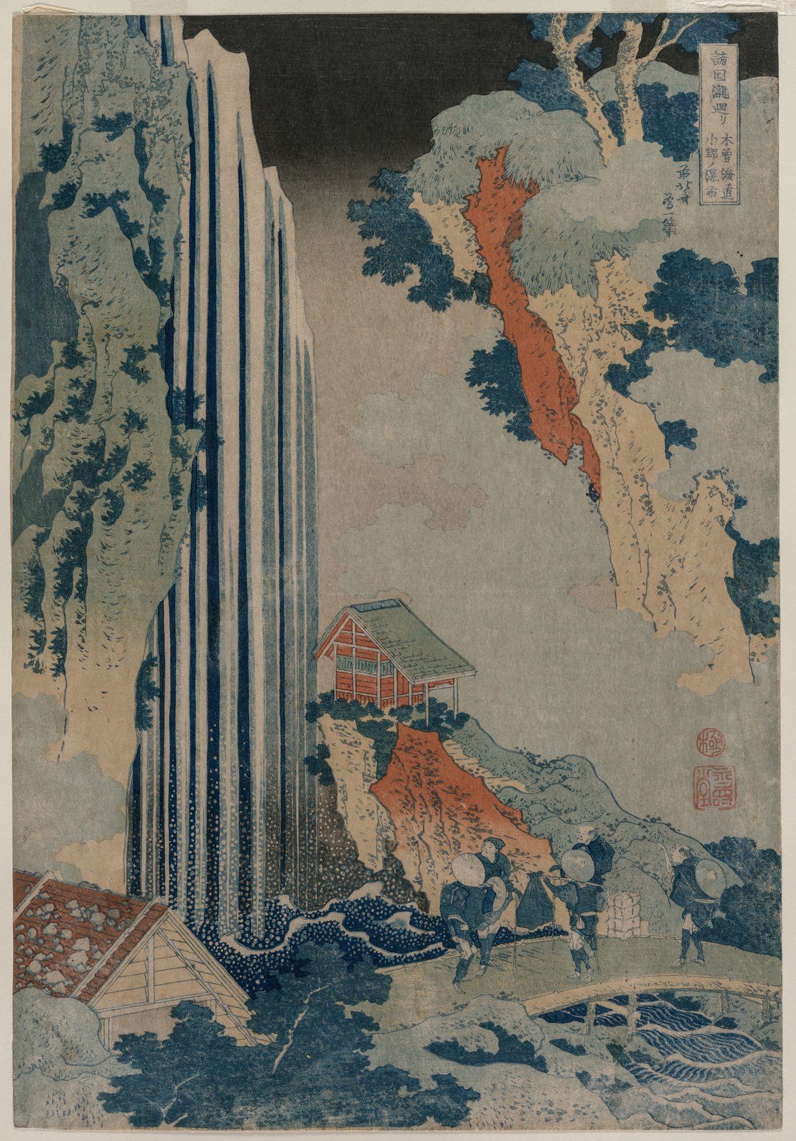La cascata di Ono sul Kisokaido - Katsushika Hokusai