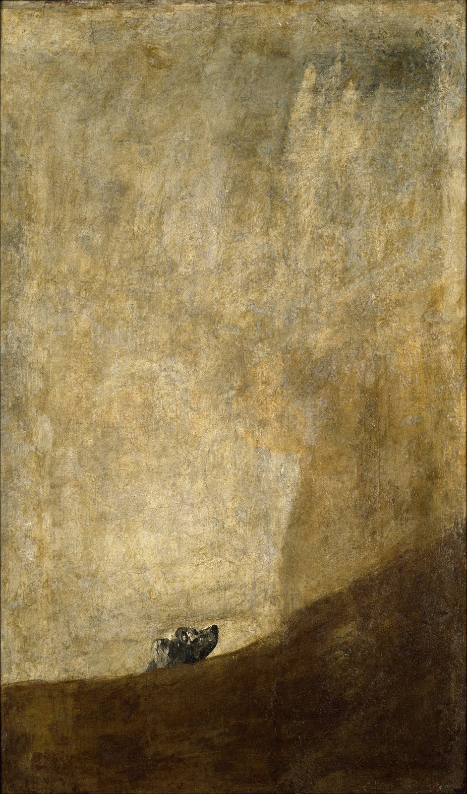 Cane interrato nella rena - Francisco Goya