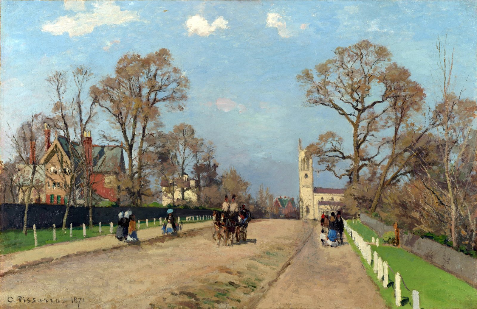 Il viale, Sydenham - Camille Pissarro