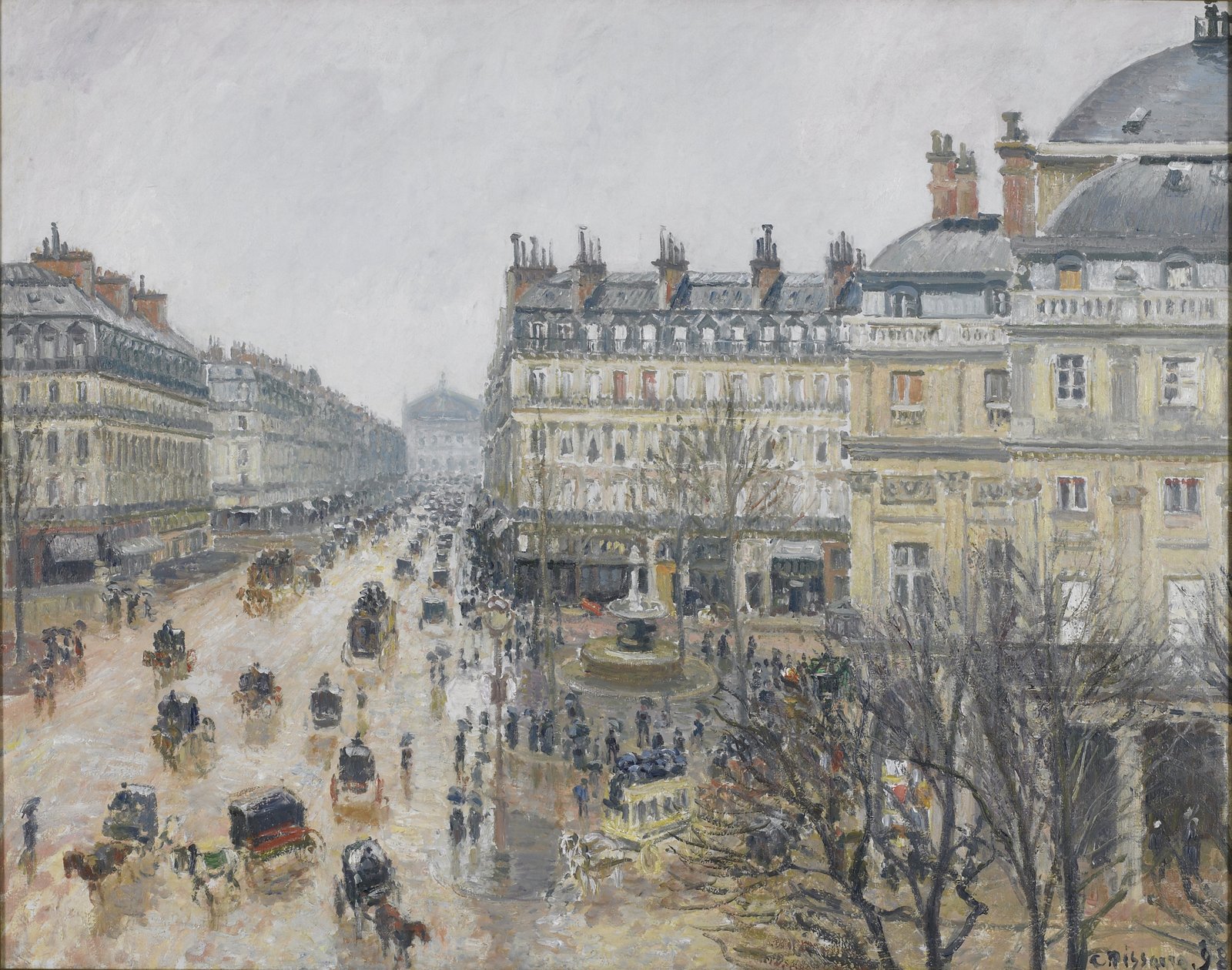 Place du Theatre Francais, Parigi - Camille Pissarro
