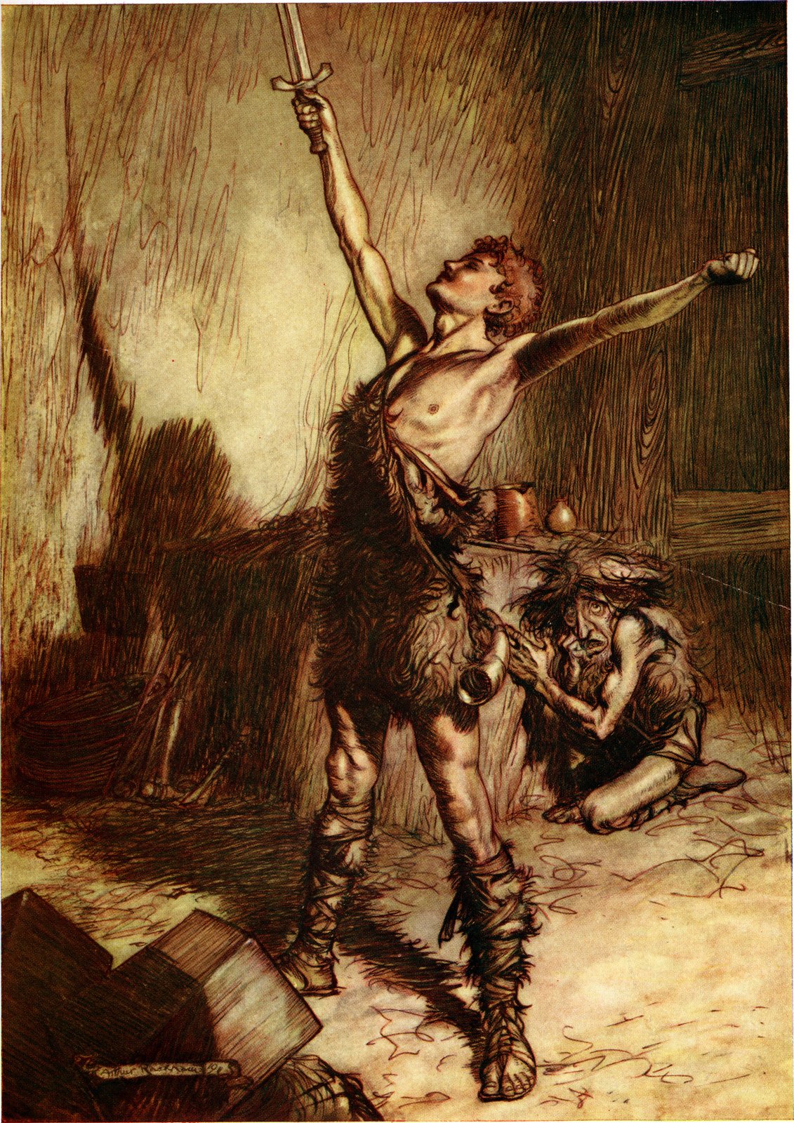 Sigfrido e il crepuscolo degli dei - Arthur Rackham