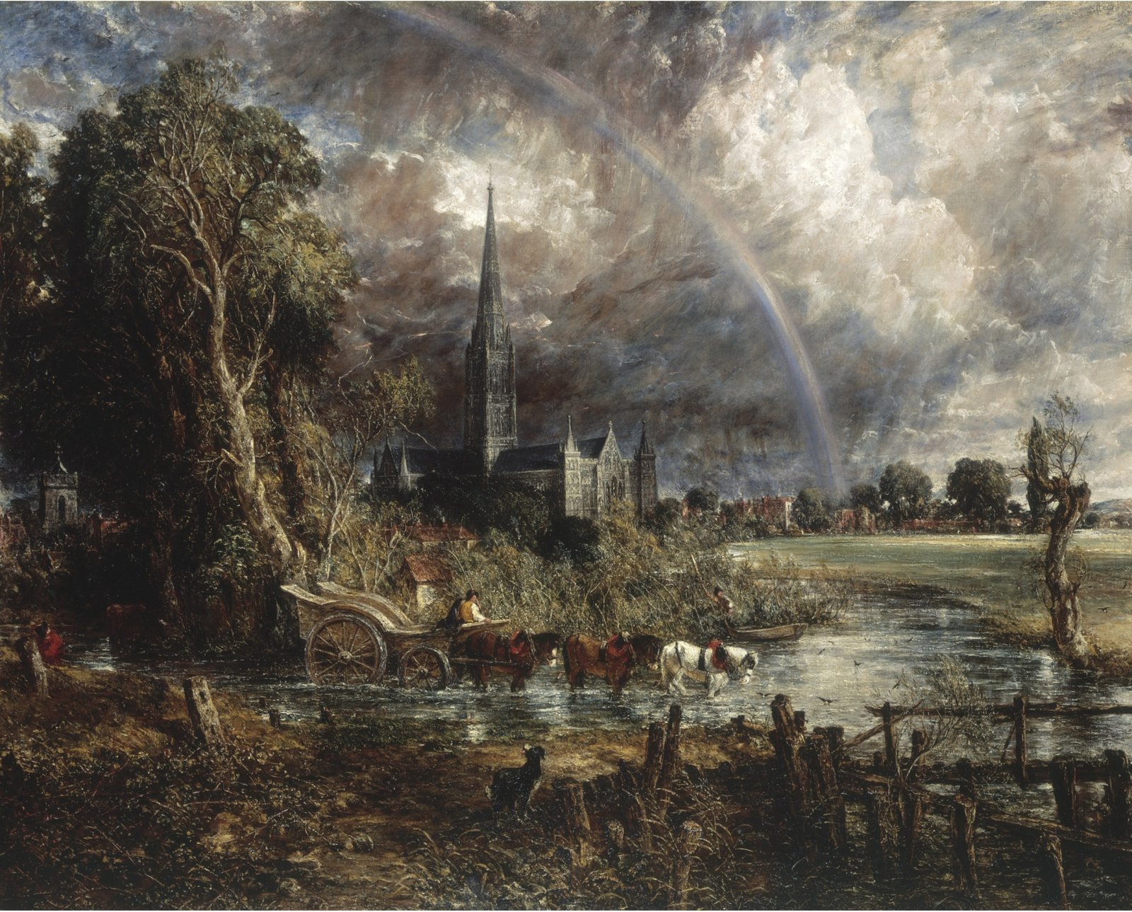 La cattedrale di Salisbury vista dai campi - John Constable