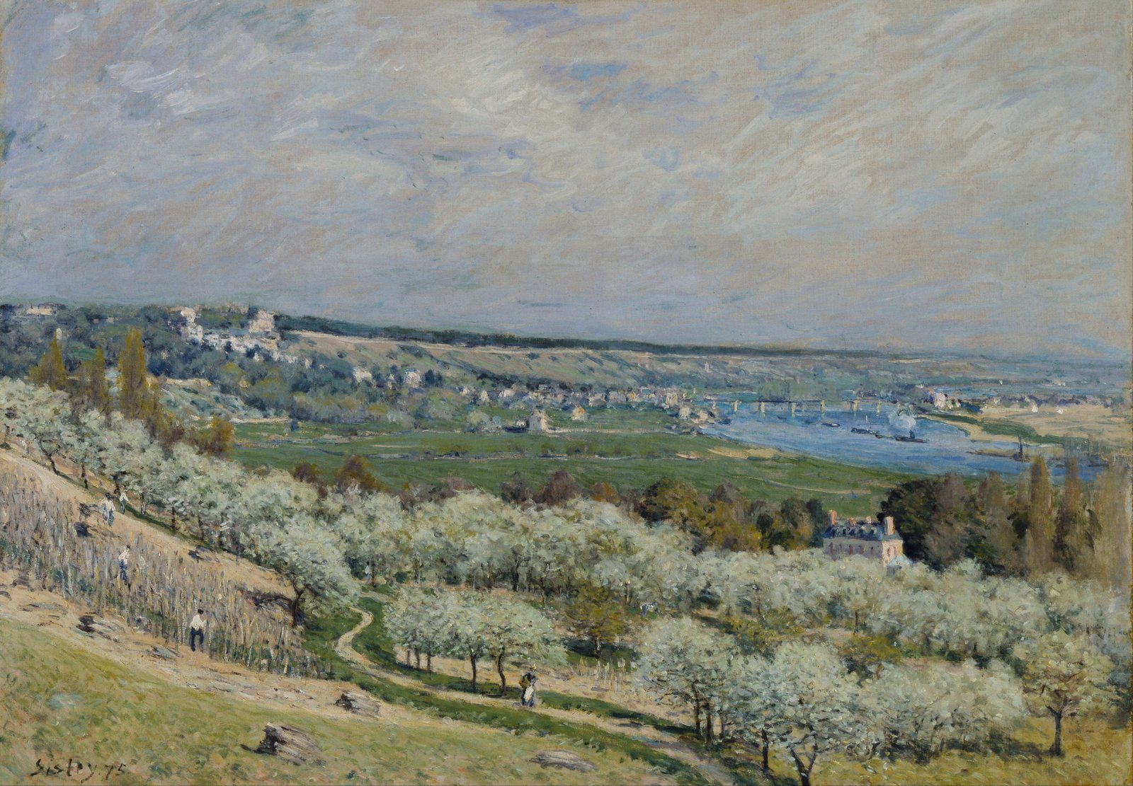 La terrazza di Saint-Germain, primavera - Alfred Sisley
