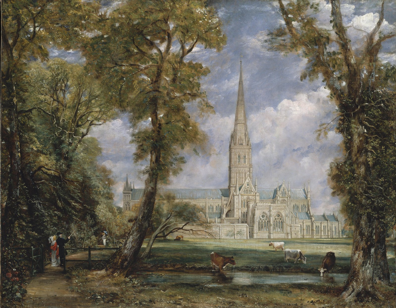 La cattedrale di Salisbury vista dai terreni del vescovo - John Constable