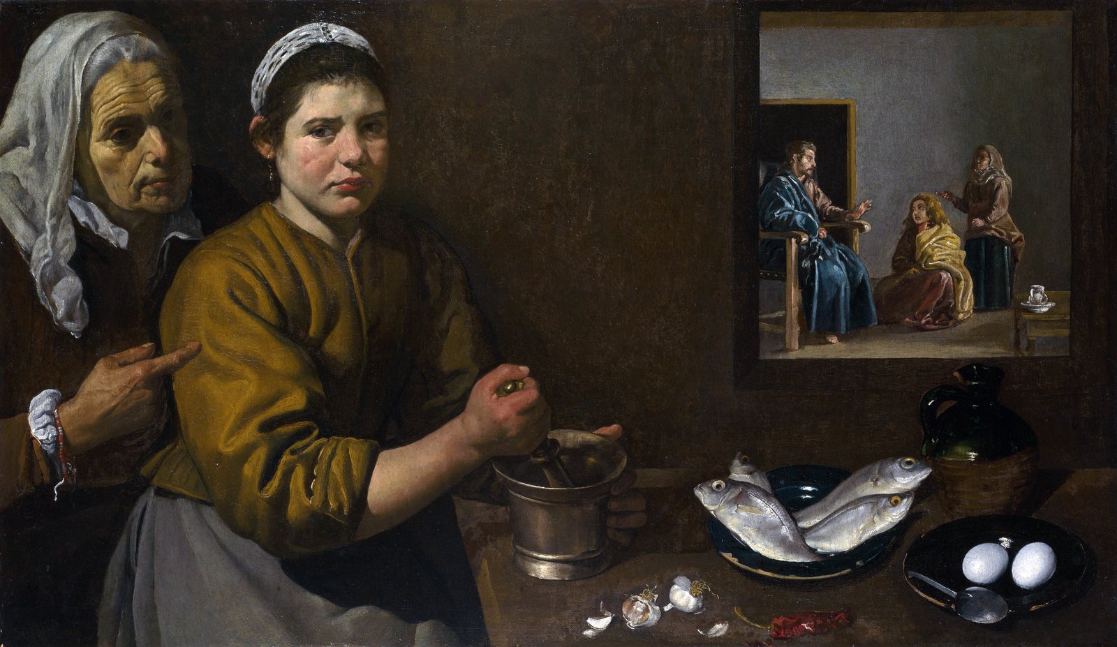 Scena di cucina con Cristo in casa di Marta e Maria - Diego Velázquez