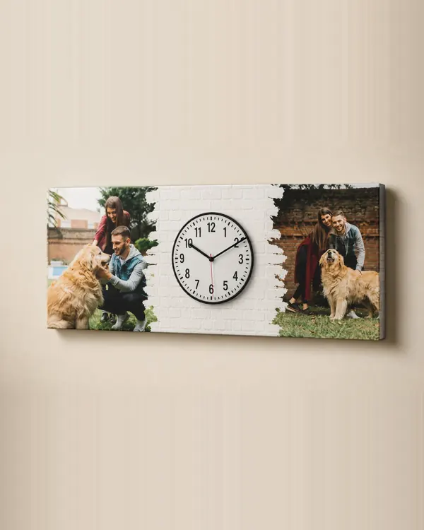 Orologio su tela con foto